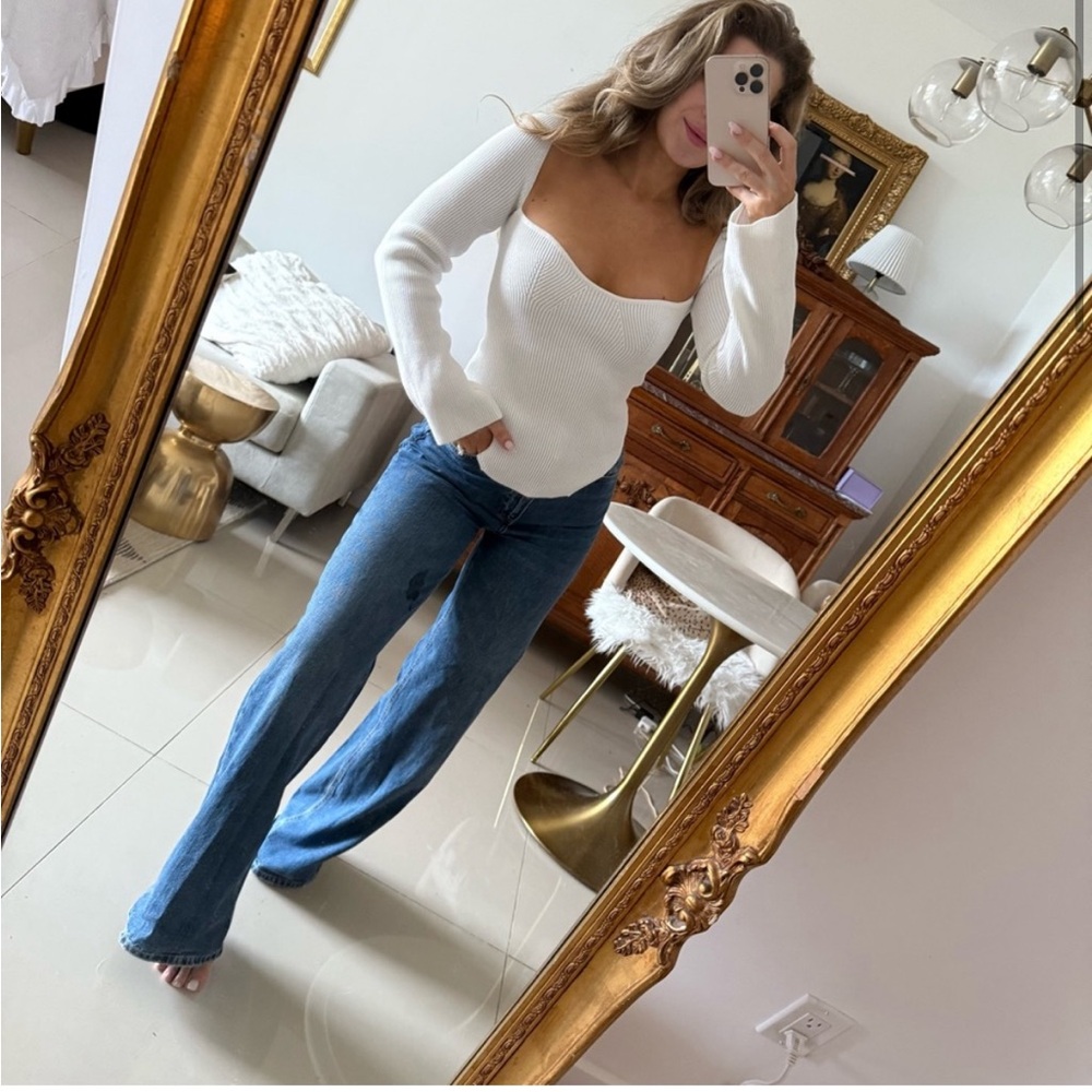 Commense White Ribbed Knit Top - Picture 5 of 6